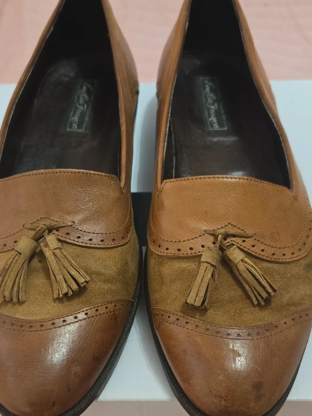 Emilio Franco Men's  Brown Leather Dress Shoe